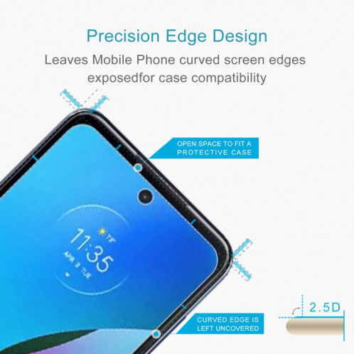 Pour Motorola Moto G Play 2023 50pcs 0.26mm 9H 2.5D Film de verre trempé SH1308218-06