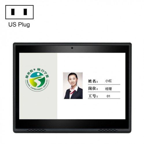 HSD1007A 10,1 pouces écran tactile tout en un PC, RK3128 1 Go + 16 Go Android 6.0, prise : prise US (noir) SH904A1143-07