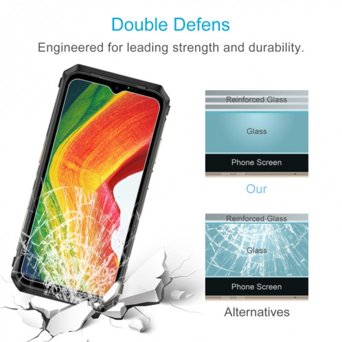 Pour Ulefone Power Armor 18 50pcs 0.26mm 9H 2.5D Film de verre trempé SH0801860-06