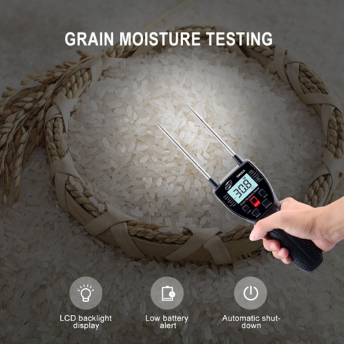 BENETECH GM650A Humidimètre pour grains, batterie non incluse SB10661641-06