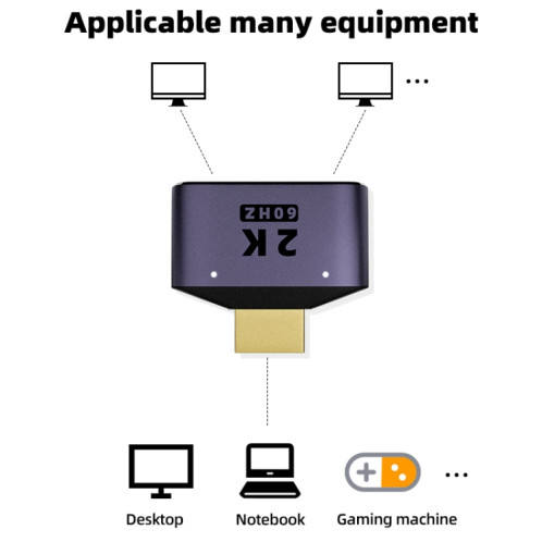Adaptateur HDMI 2 en 1 2K 60Hz avec voyants lumineux SH13671419-05