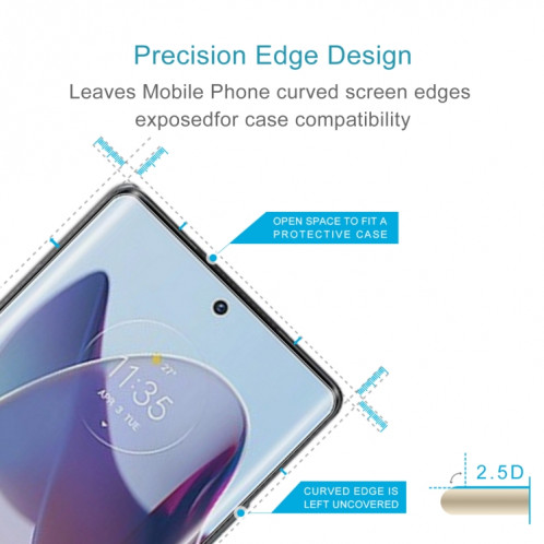 Pour Motorola Moto X40 Pro 50pcs 0.26mm 9H 2.5D Film de Verre Trempé SH0803248-06