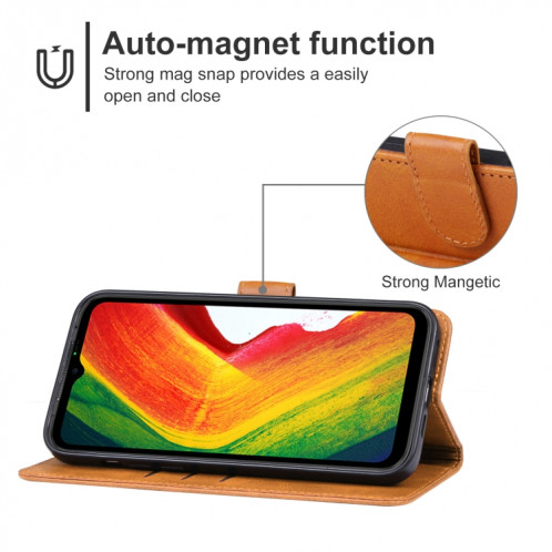 Pour étui de téléphone en cuir Ulefone Power Armor 19 (marron) SH401B1476-06
