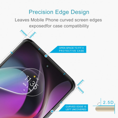 Pour Motorola Moto G 5G 2023 10 pièces 0.26mm 9H 2.5D Film de verre trempé SH15041303-06