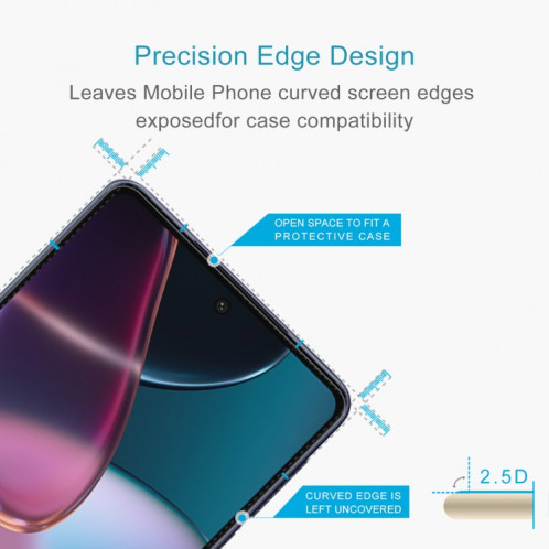 Pour Motorola Moto Edge+ 2023 50pcs 0.26mm 9H 2.5D Film de Verre Trempé SH1603904-06
