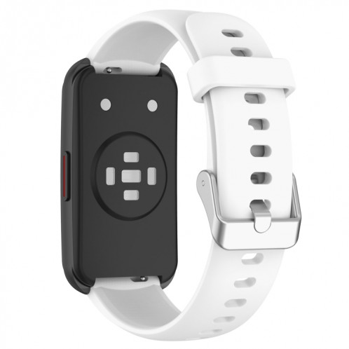 Pour Keep Band B4 Bracelet de montre en silicone à surface brillante de 16 mm (blanc) SH901A871-08