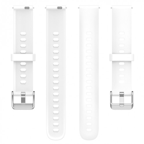 Pour Keep Band B4 Bracelet de montre en silicone à surface brillante de 16 mm (blanc) SH901A871-08