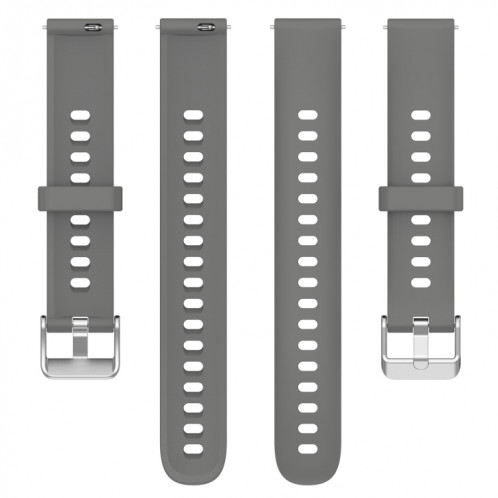 Pour Keep Band B4 Bracelet de montre en silicone à surface brillante de 16 mm (gris foncé) SH901G1174-08