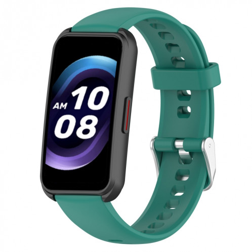 Pour Keep Band B4 Bracelet de montre en silicone à surface brillante de 16 mm (vert pin) SH901H309-08