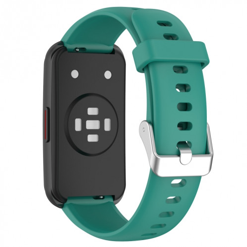 Pour Keep Band B4 Bracelet de montre en silicone à surface brillante de 16 mm (vert pin) SH901H309-08
