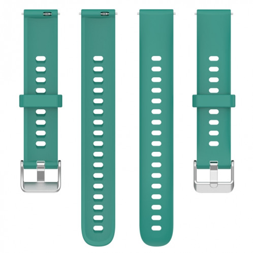 Pour Keep Band B4 Bracelet de montre en silicone à surface brillante de 16 mm (vert pin) SH901H309-08