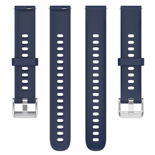 Pour Keep Band B4 Bracelet de montre en silicone à surface brillante de 16 mm (bleu nuit) SH901I519-08