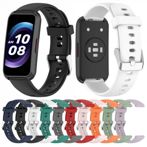Pour Keep Band B4 Bracelet de montre en silicone à surface brillante de 16 mm (vert pin) SH901H309-08