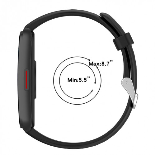Pour Keep Band B4 Bracelet de montre en silicone à surface brillante de 16 mm (bleu nuit) SH901I519-08