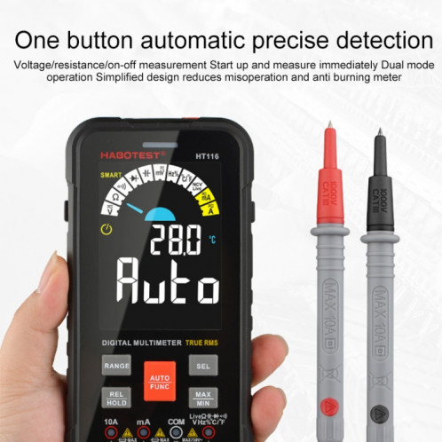 Multimètre numérique automatique intelligent à grand écran HABOTEST HT116 SH15531132-06