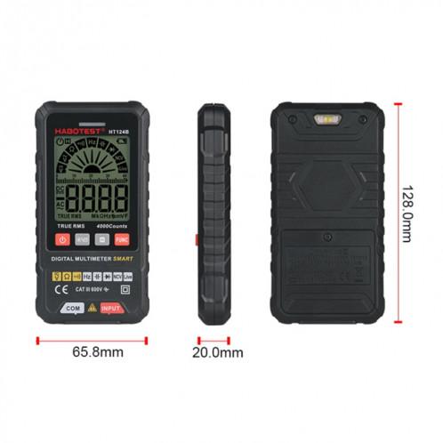 HABOTEST HT124A+ Mini multimètre haute précision à affichage numérique SH71021702-09