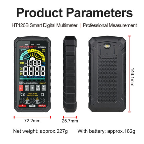HABOTEST HT126B Mini multimètre numérique haute précision SH1615323-07