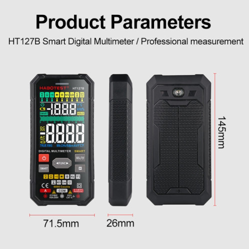 Multimètre numérique HABOTEST HT127B SH16171041-08