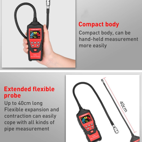HABOTESA HT601A Détecteur de Gaz Combustible Modèle à Mille Batteries sans Affichage Numérique SH1625676-07