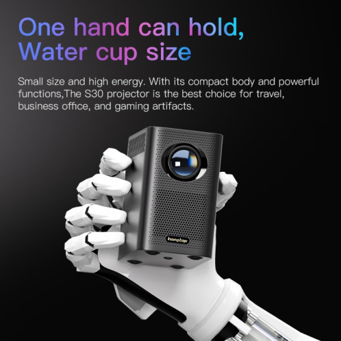 Projecteur mobile WiFi portable S30 Android System HD, type de prise : prise AU (noir) SH404A328-08