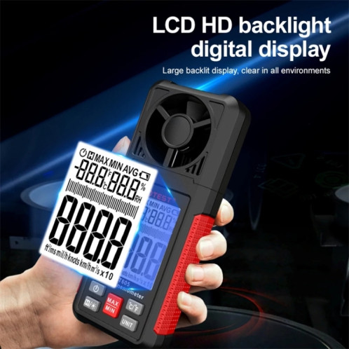 HABOTEST HT605 Testeur de vitesse du vent portable à affichage numérique intelligent SH1660991-012