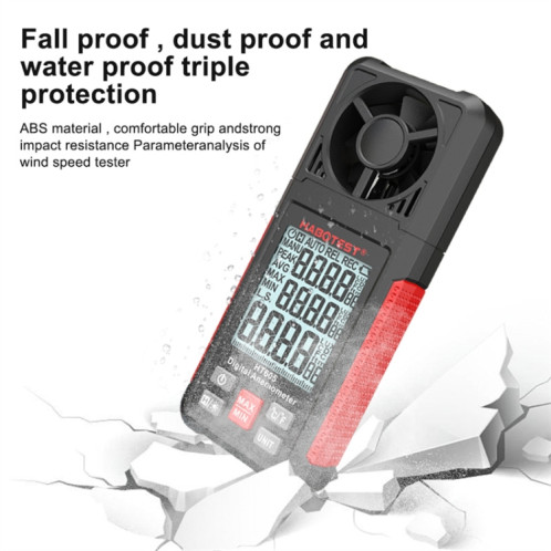 HABOTEST HT605 Testeur de vitesse du vent portable à affichage numérique intelligent SH1660991-012
