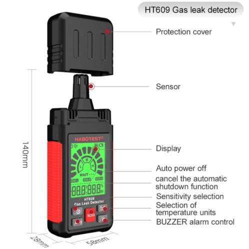 Détecteur de gaz combustible portable HABOTEST HT609 SH1678796-010