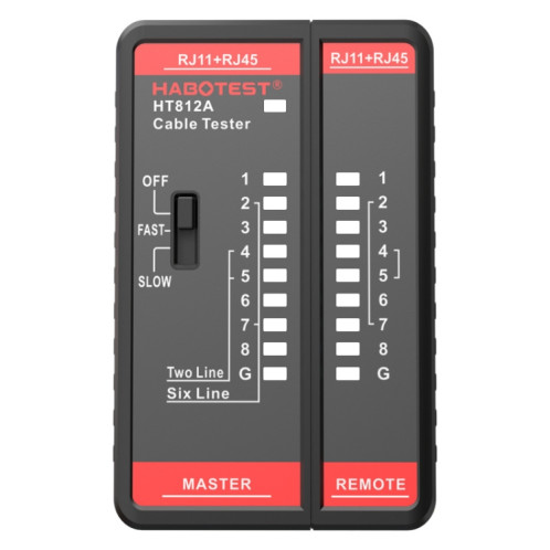 HABOTEST HT812A Testeur de ligne de réseau de ligne téléphonique 2 en 1 SH16881763-010