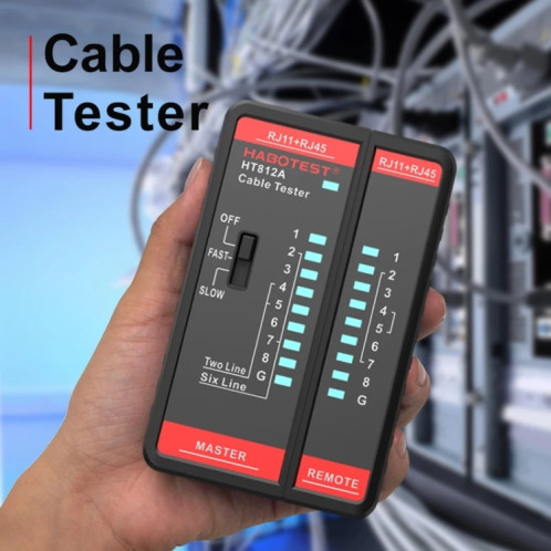 HABOTEST HT812A Testeur de ligne de réseau de ligne téléphonique 2 en 1 SH16881763-010