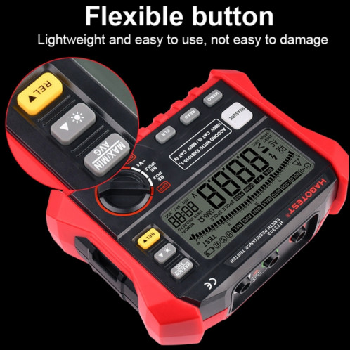 HABOTEST HT2302 Testeur de résistance de mise à la terre à affichage numérique multifonctionnel SH1690932-010