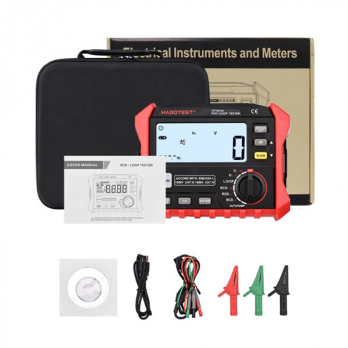 HABOTEST HT5910 Commutateur de fuite et testeur de résistance de boucle SH169172-010