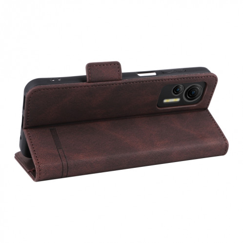 Pour étui de téléphone en cuir à fermoir magnétique Ulefone Note 14 (marron) SH009A138-06