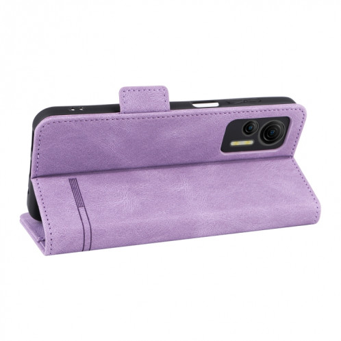 Pour étui de téléphone en cuir à fermoir magnétique Ulefone Note 14 (violet) SH009C959-06