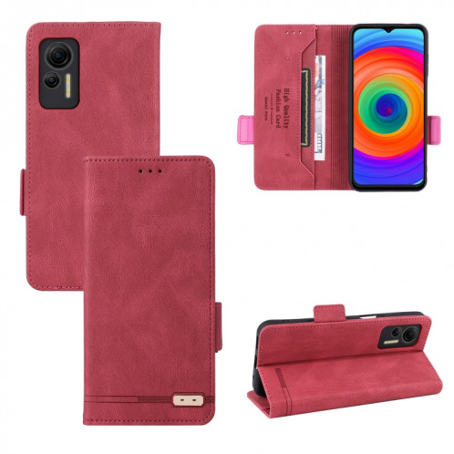 Pour étui de téléphone en cuir à fermoir magnétique Ulefone Note 14 (rouge) SH009E1953-06