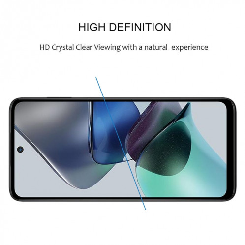 Pour Motorola Moto G23 Full Glue Full Cover Film de protection d'écran en verre trempé SH29021571-08