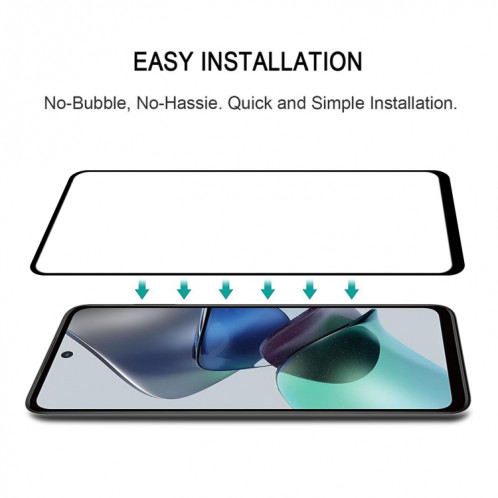 Pour Motorola Moto G23 Full Glue Full Cover Film de protection d'écran en verre trempé SH29021571-08