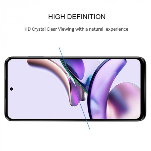 Pour Motorola Moto G13 Full Glue Full Cover Film de protection d'écran en verre trempé SH29031507-08