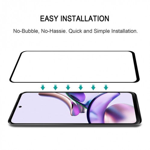 Pour Motorola Moto G13 Full Glue Full Cover Film de protection d'écran en verre trempé SH29031507-08