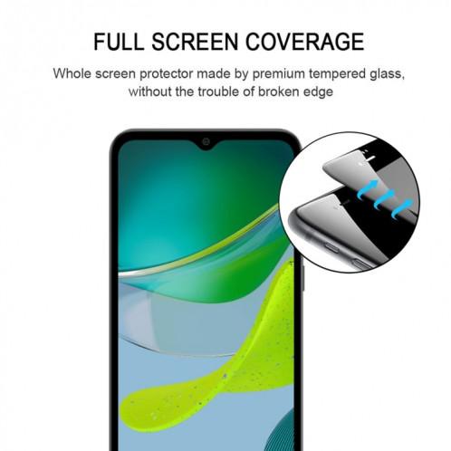 Pour Motorola Moto E13 Full Glue Full Cover Film de protection d'écran en verre trempé SH2904300-08