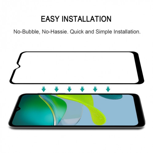 Pour Motorola Moto E13 Full Glue Full Cover Film de protection d'écran en verre trempé SH2904300-08