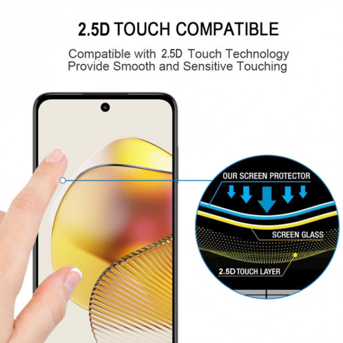 Pour Motorola Moto G73 Film de verre trempé plein écran 25 pièces SH30011358-07