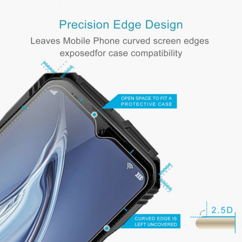 Pour Doogee S100 Pro 50 PCS 0.26mm 9H 2.5D Film de verre trempé SH8902495-06