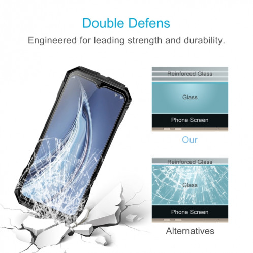 Pour Doogee S100 Pro 50 PCS 0.26mm 9H 2.5D Film de verre trempé SH8902495-06