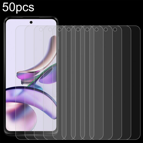 Pour Motorola Moto G13 50 PCS 0.26mm 9H 2.5D Film de Verre Trempé SH8903692-06