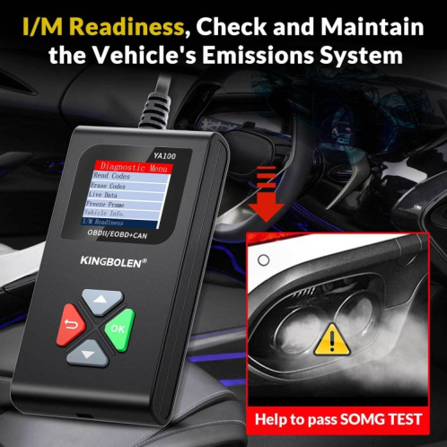 Outil de diagnostic de panne de moteur de voiture KINGBOLEN YA100 OBD2 SH2218698-09