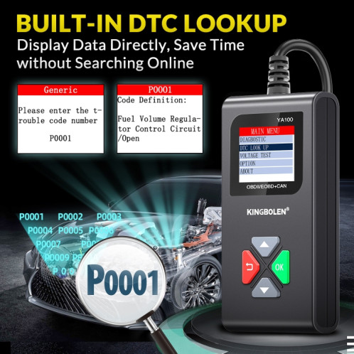 Outil de diagnostic de panne de moteur de voiture KINGBOLEN YA100 OBD2 SH2218698-09