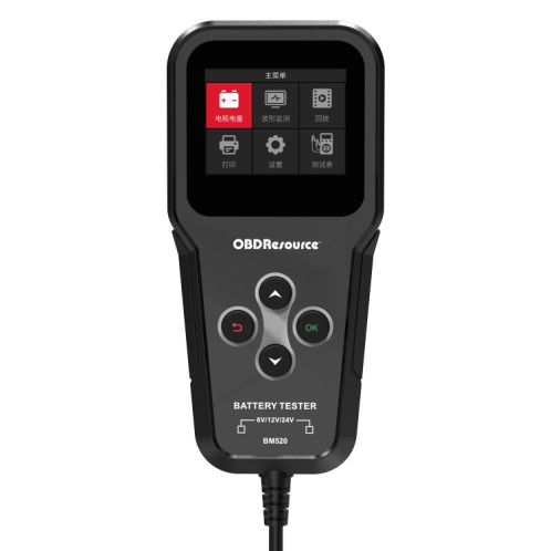 OBDResource BM520 6V 12V Testeur de batterie de charge numérique pour voiture SH22191269-07