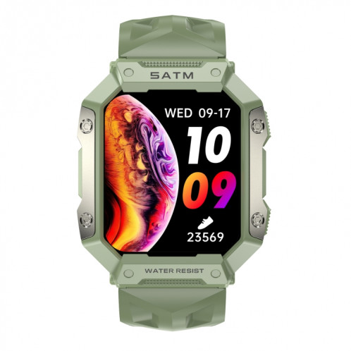 PG333 1,91 pouces Montre de sport intelligente étanche Prise en charge de la surveillance de la fréquence cardiaque / Surveillance de la pression artérielle (Vert) SH501C443-013