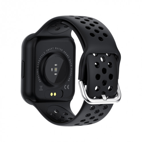 S226 1,72 pouces montre de sport intelligente étanche prise en charge de la surveillance de la fréquence cardiaque/surveillance de la pression artérielle (noir) SH901C612-015