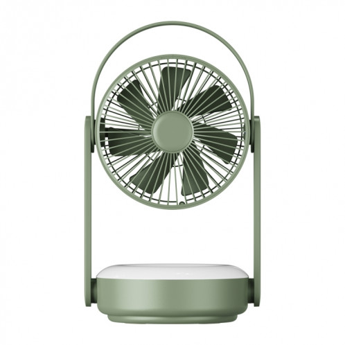 WT-F62 Ventilateur de refroidissement à air de charge USB portable extérieur avec lampe de nuit à LED (vert armée) SH601B1199-08